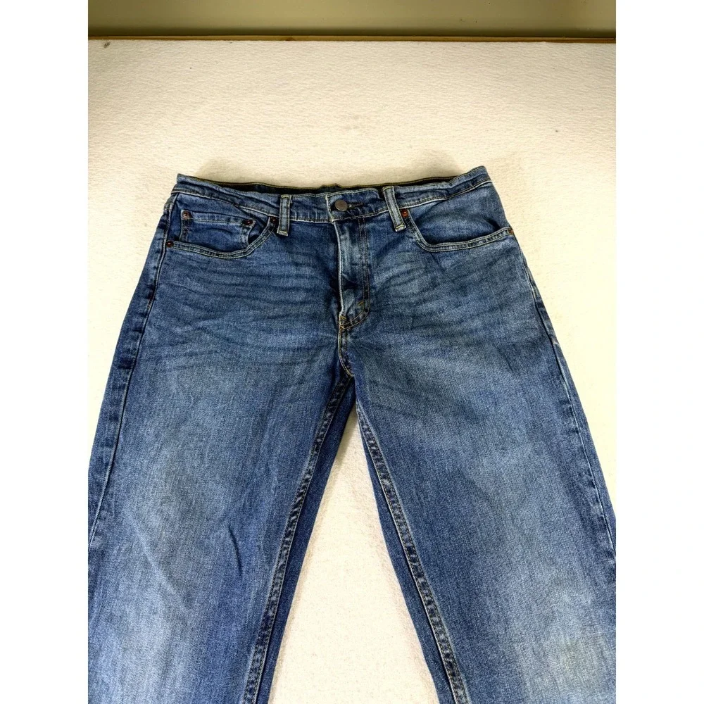 Levi's 511 Jeans Men 34x32 Blue Denim Medium Wash Streetwear Grunge Straight Leg